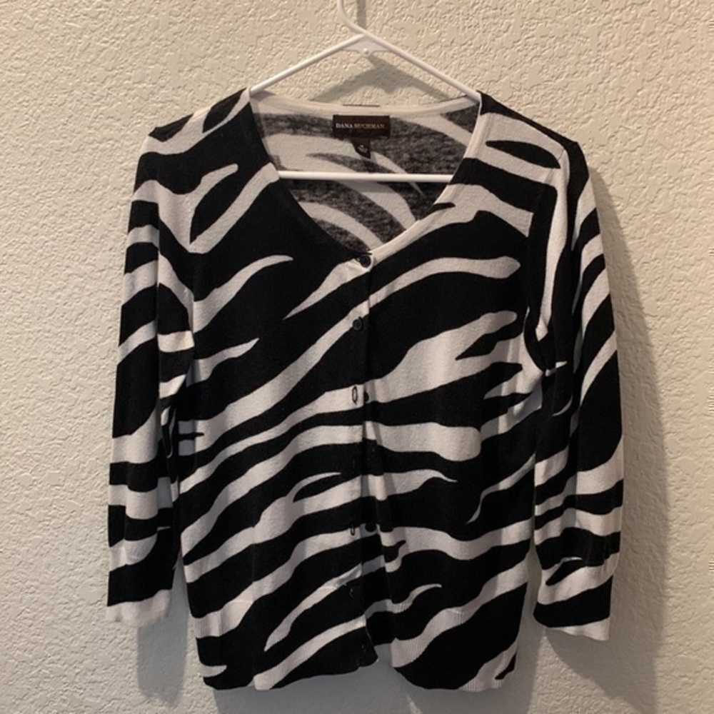 Dana Buchman button up sweater